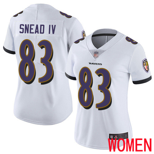 Baltimore Ravens Limited White Women Willie Snead IV Road Jersey NFL Football #83 Vapor Untouchable